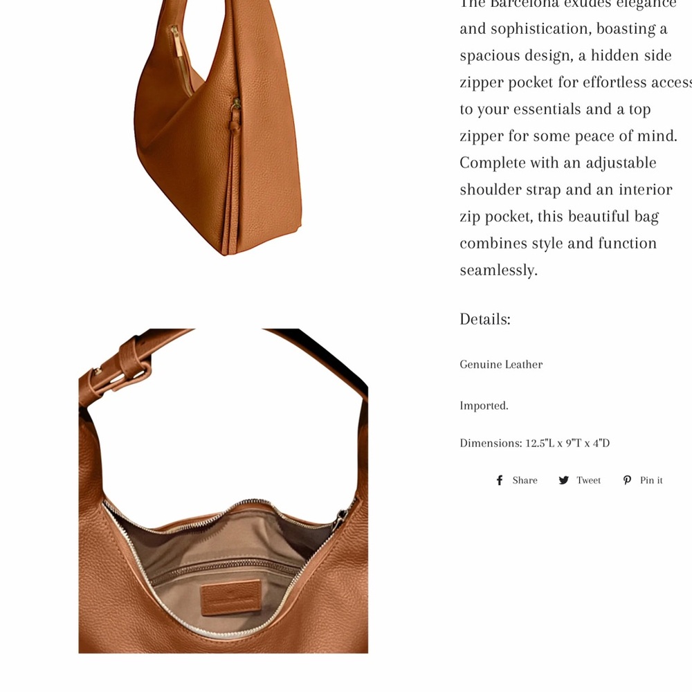 Tote Le Monde  British tan shoulder bag